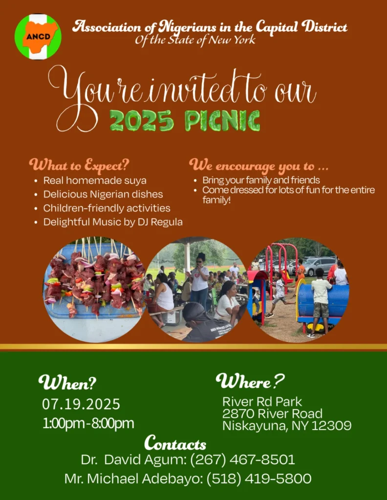 Photo of the Announcement of the 2025 Picnic by the Association of Nigerians in the Capital District (ANCD)